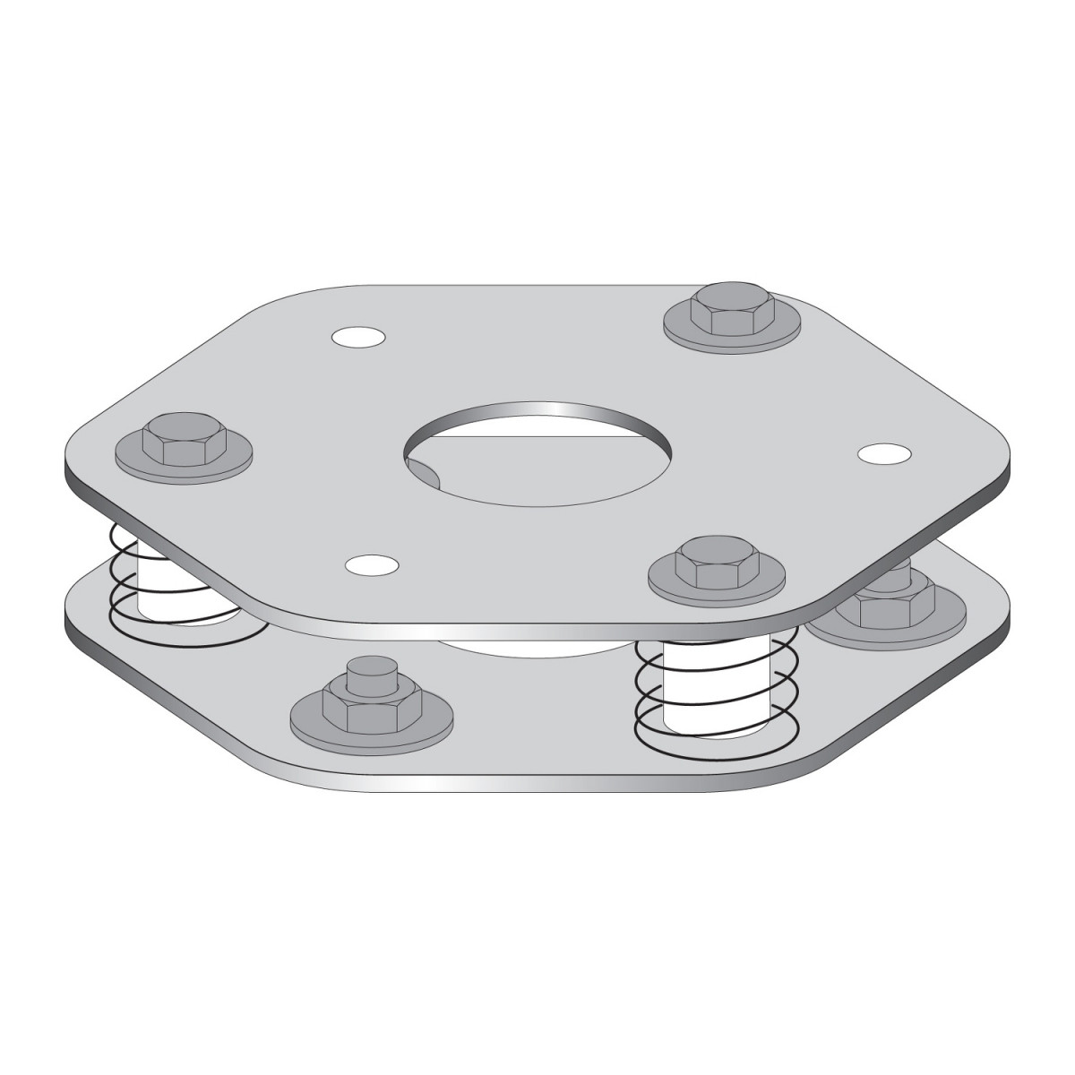 B I BASE FIX 2 PLATEAUX