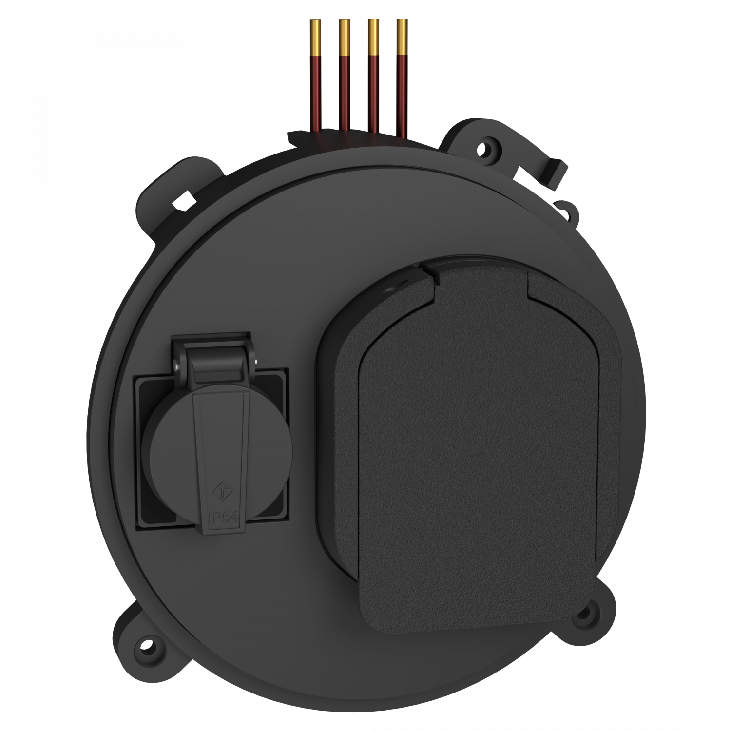 EVlink socle de prise T2S pour borne Pro AC triphasée avec prise domestique