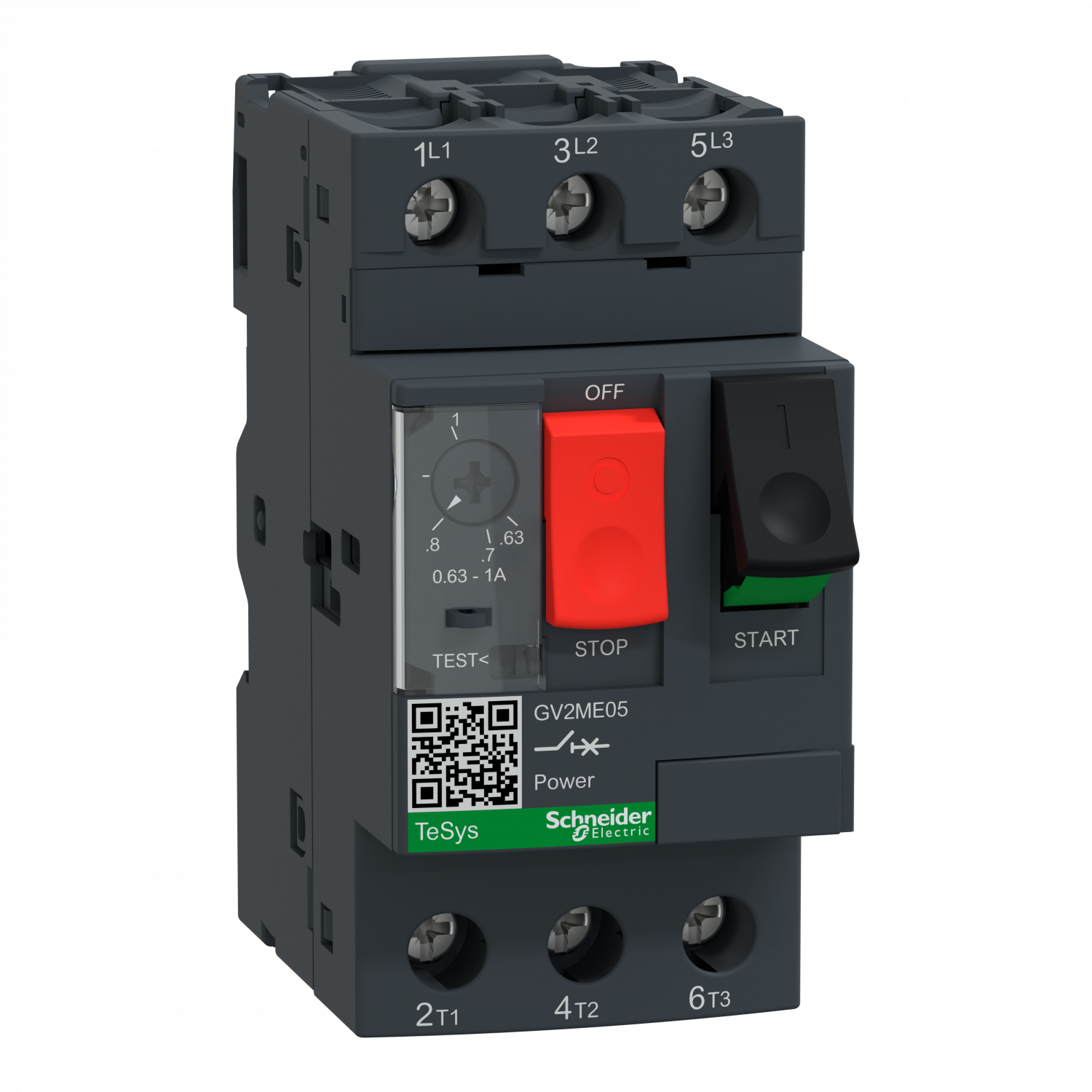 TeSys GV2ME - disj. moteur -0,63..1A - 3P 3d - déclencheur magnéto-thermique