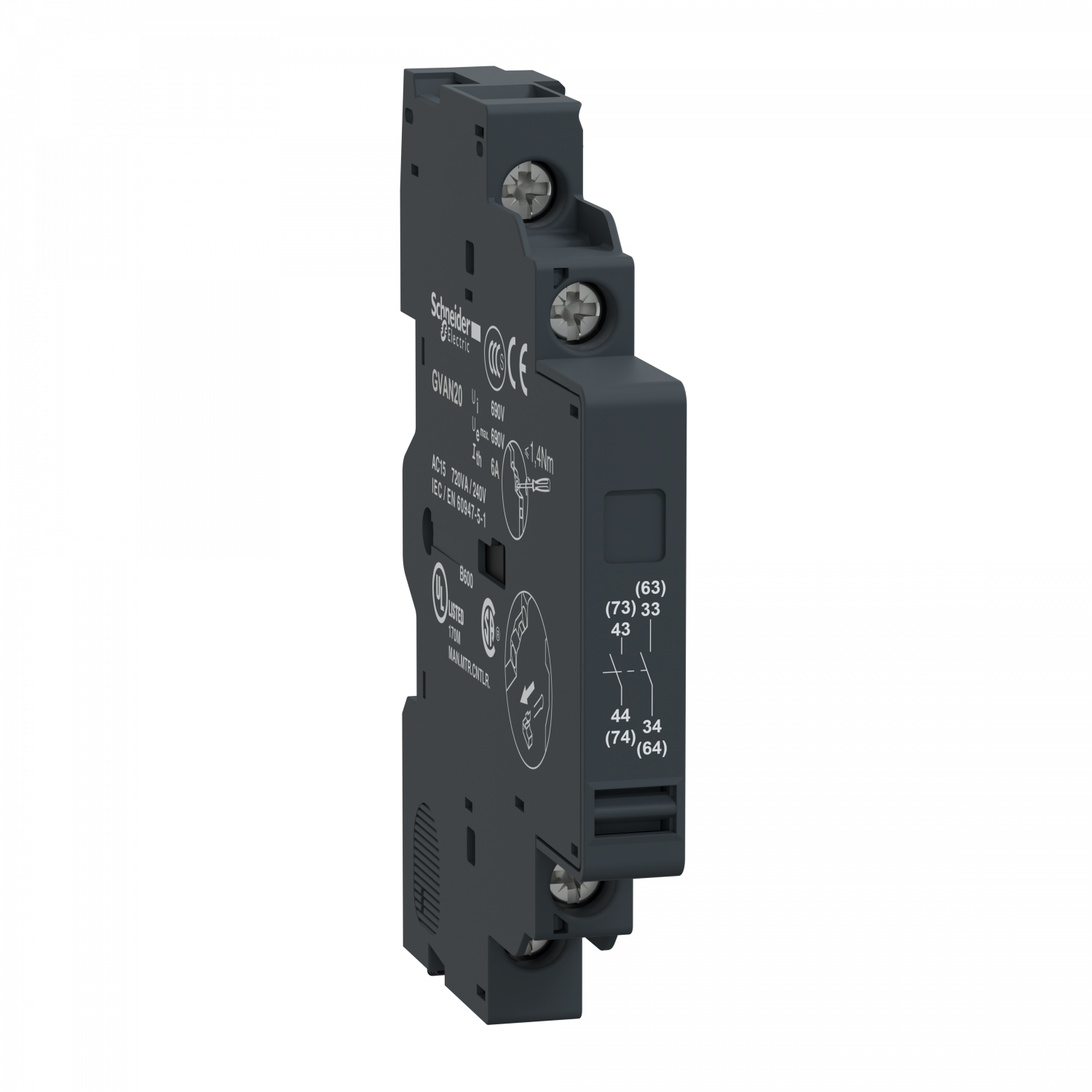 TeSys GV - contact auxiliaire - 2F