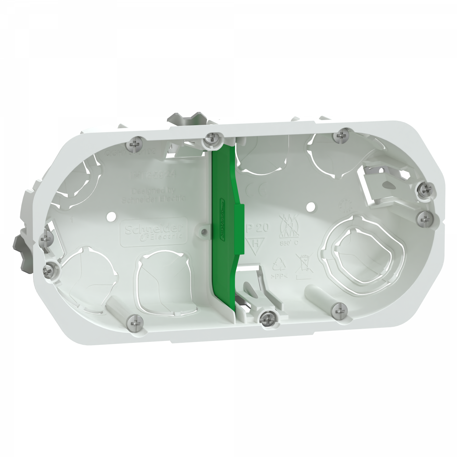 Multifix - boîte encastrement - 2 postes - Ø67mm - P40mm - entraxe 71mm