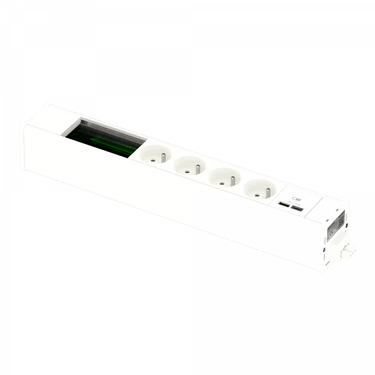 Unica System+ - nourrice précâblée M - 4x 2P+T + USB A+C +VDI 4 mod - blanc