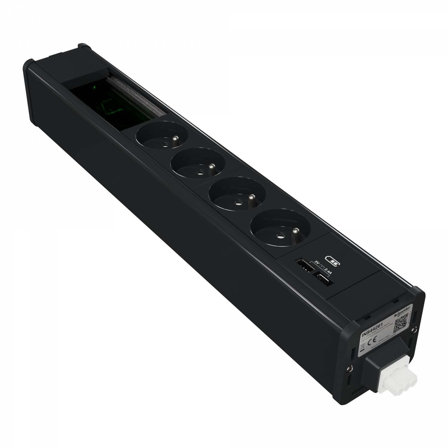 Unica System+ - nourrice précâblée M - 4x 2P+T + USB A+C +VDI 4 mod - anthra