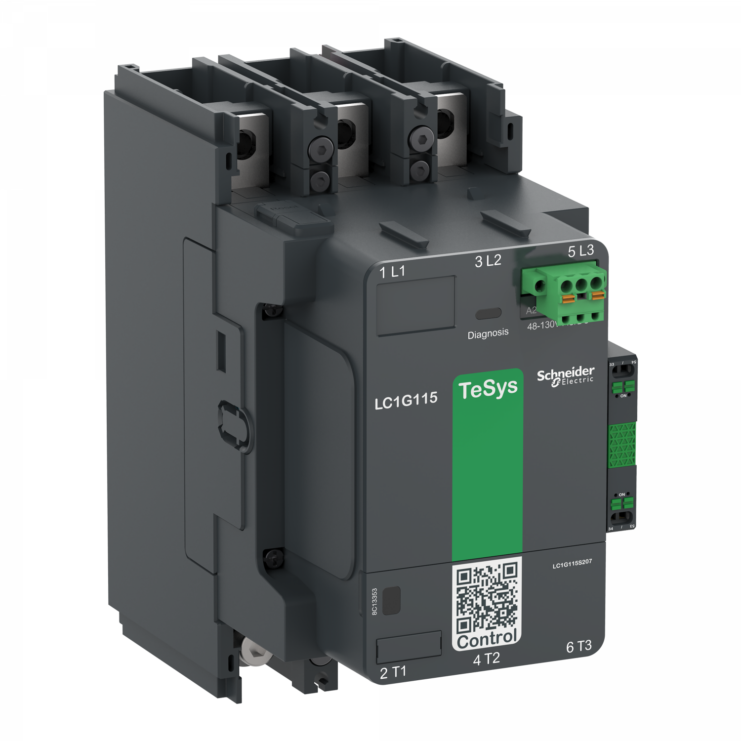 Contacteur TeSys LC1G 115A 440V 3P AC3 Standard 48-130V AC-DC ferroviaire