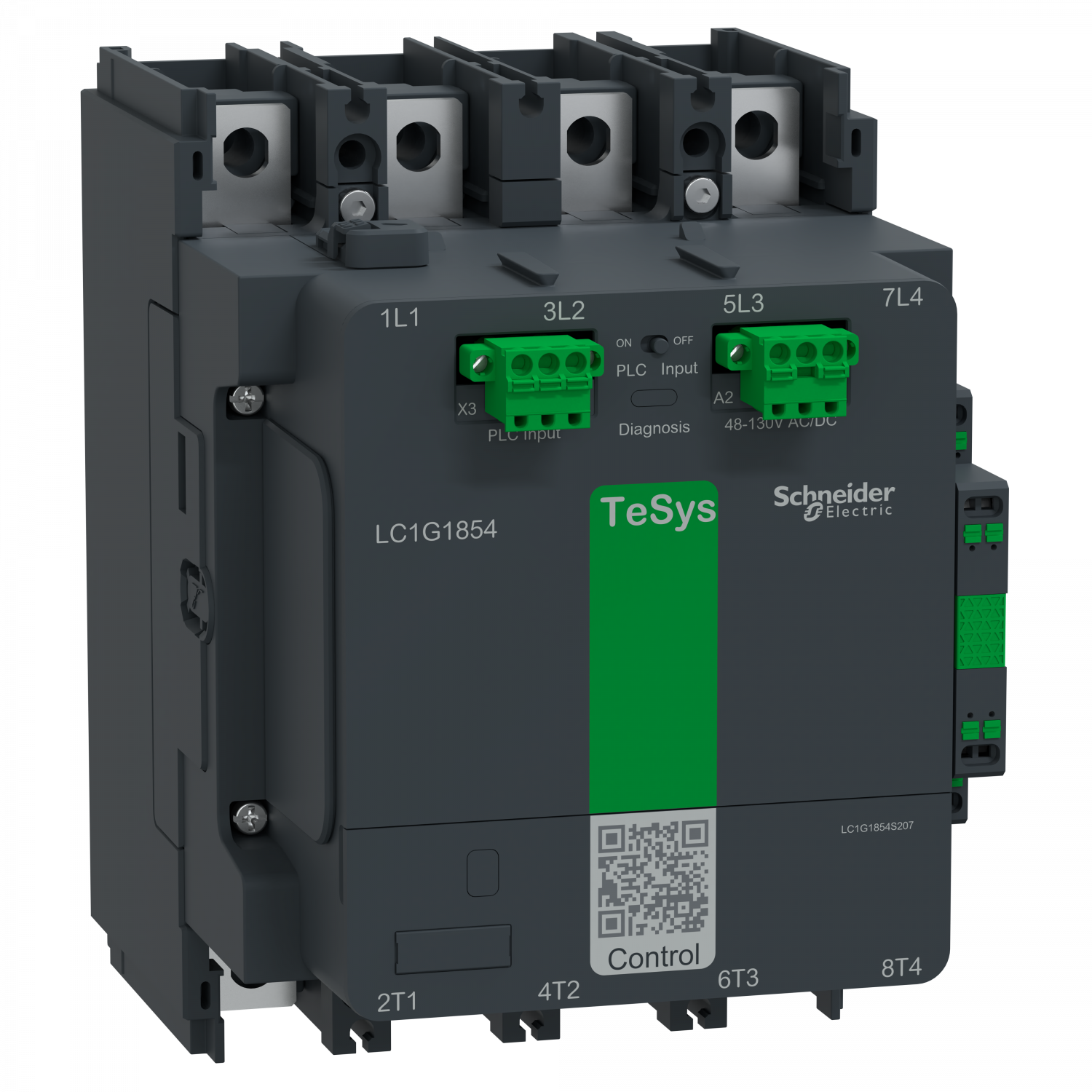 TeSys Giga, 4P(4NO), 185A, bobine AC/DC 48V…130V, application SNCF, Avanced