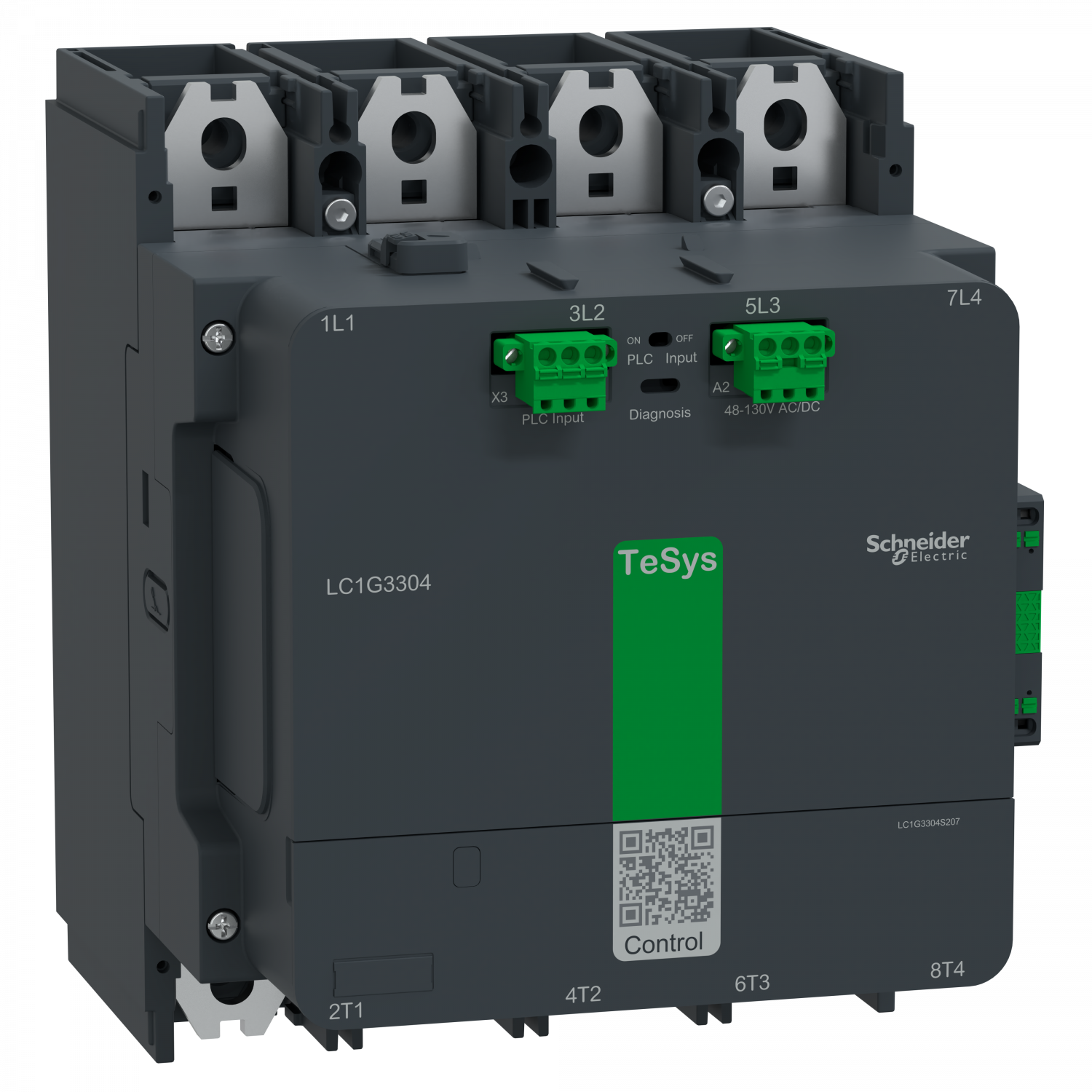 TeSys Giga, 4P(4NO), 330A, bobine AC/DC 48V…130V, application SNCF, Avanced