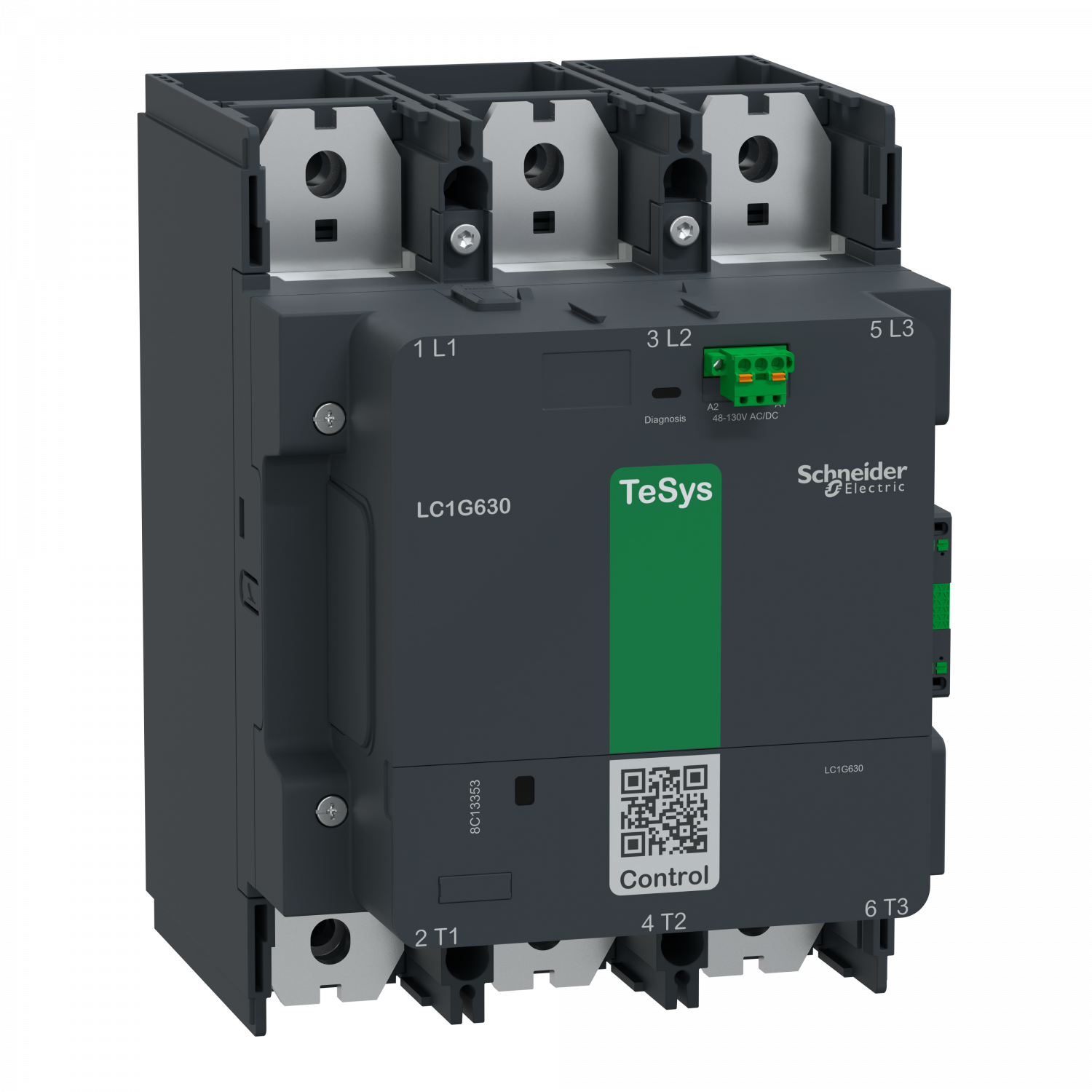 Contacteur TeSys LC1G 630A 440V 3P AC3 Standard 200-500V AC-DC bobine