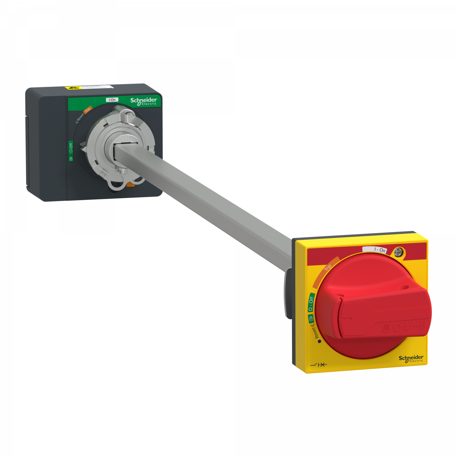 ComPacT NSXm - commande rotative prolongée IP65 rouge/jaune pour NSXm