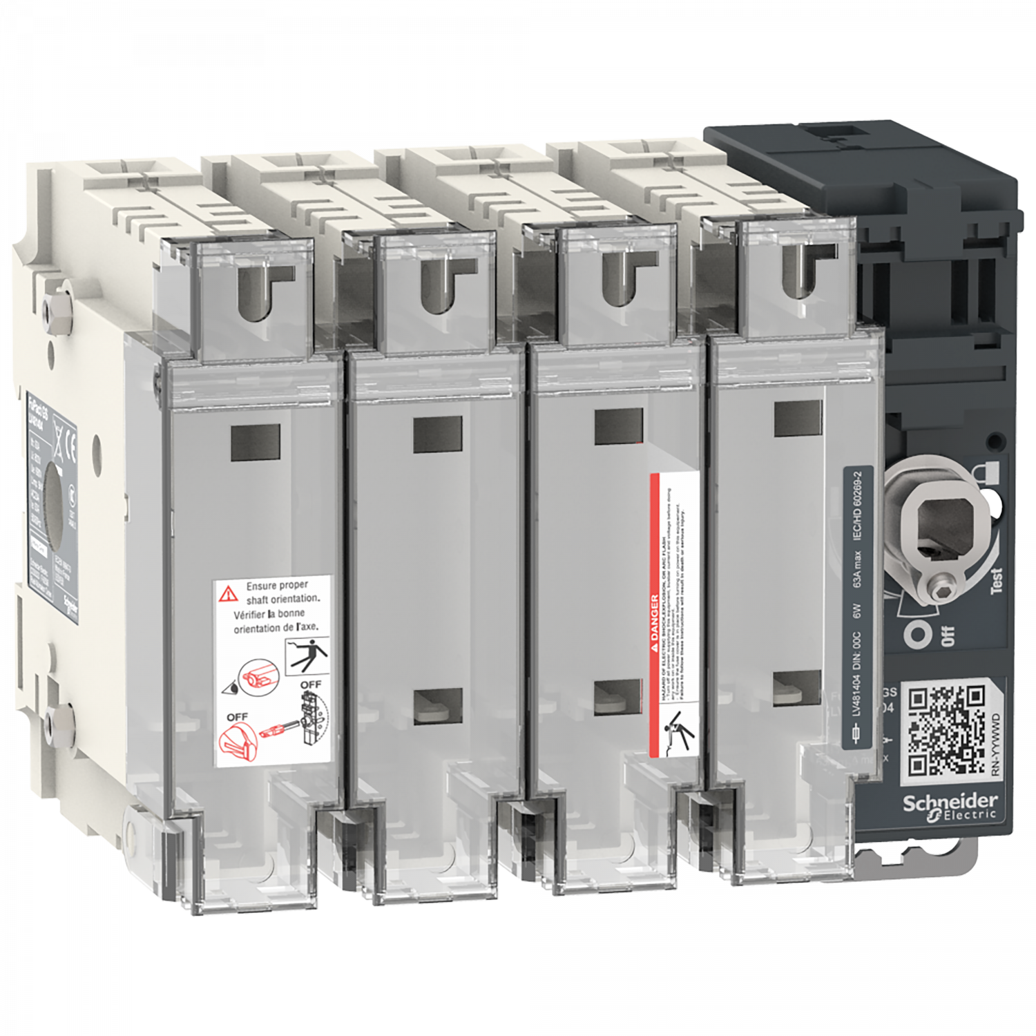 FuPact GS - interrupteur sectionneur fusible - 63A - 4P - DIN 000 - F&R CTRL