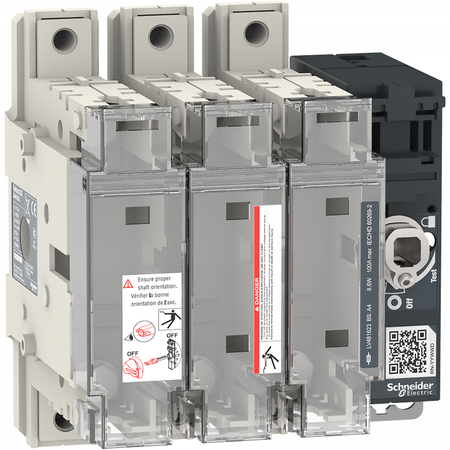 FuPact GS - interrupteur sectionneur fusible - 100A - 3P - BS A2/4 - F&R CTRL