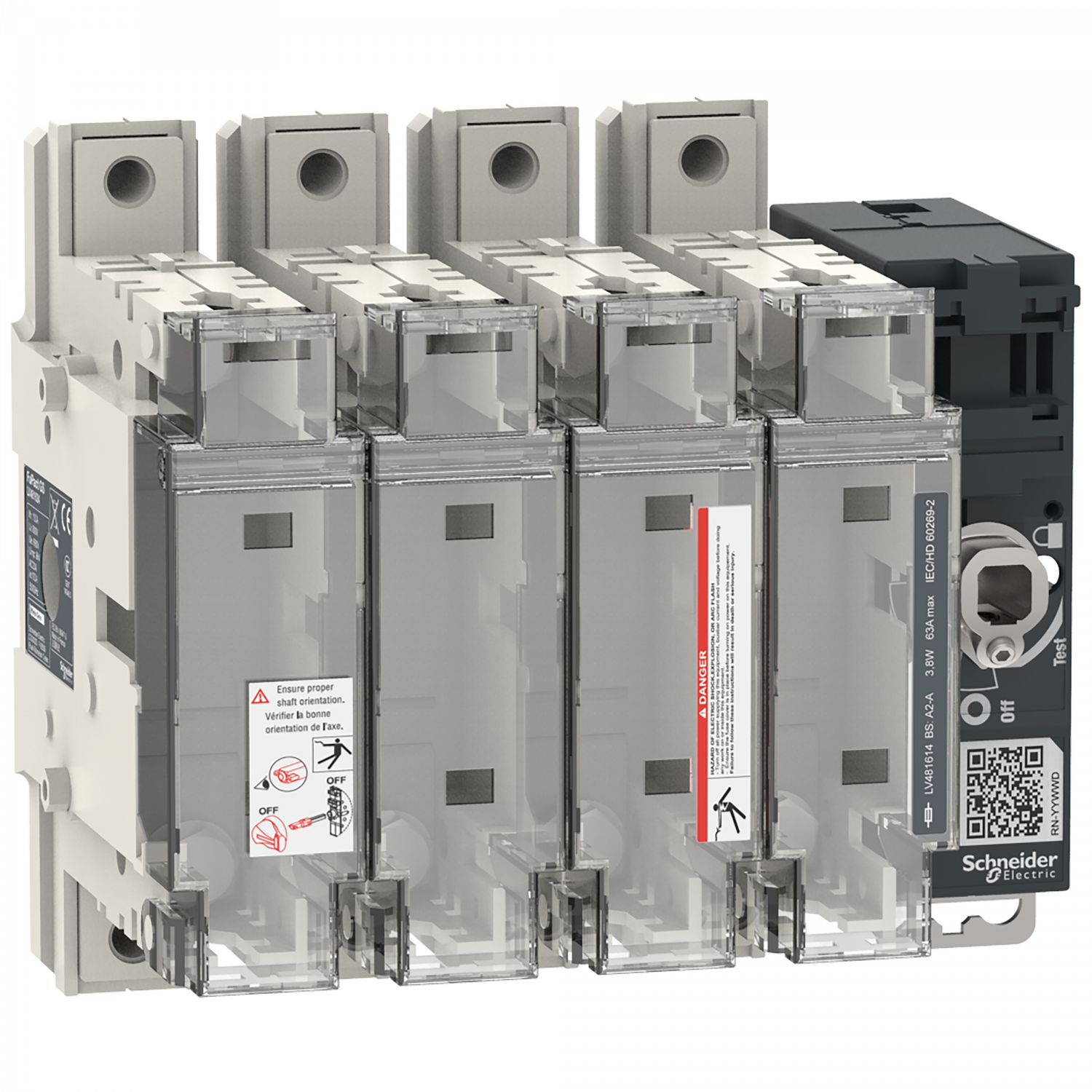 FuPact GS - interrupteur sectionneur fusible - 100A - 4P - BS A2/4 - F&R CTRL