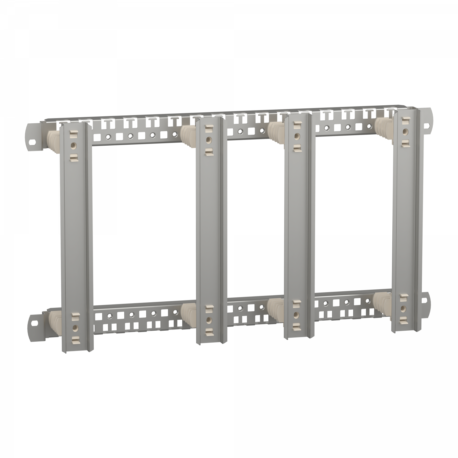 PrismaSeT G - Platine 4 Din verticaux pour bornes de jonction