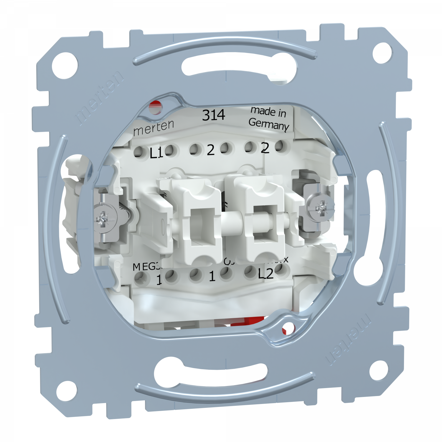 D-Life - interrupteur dble va-et-vient + bouton-poussoir NO/NF - 10A - méca seul