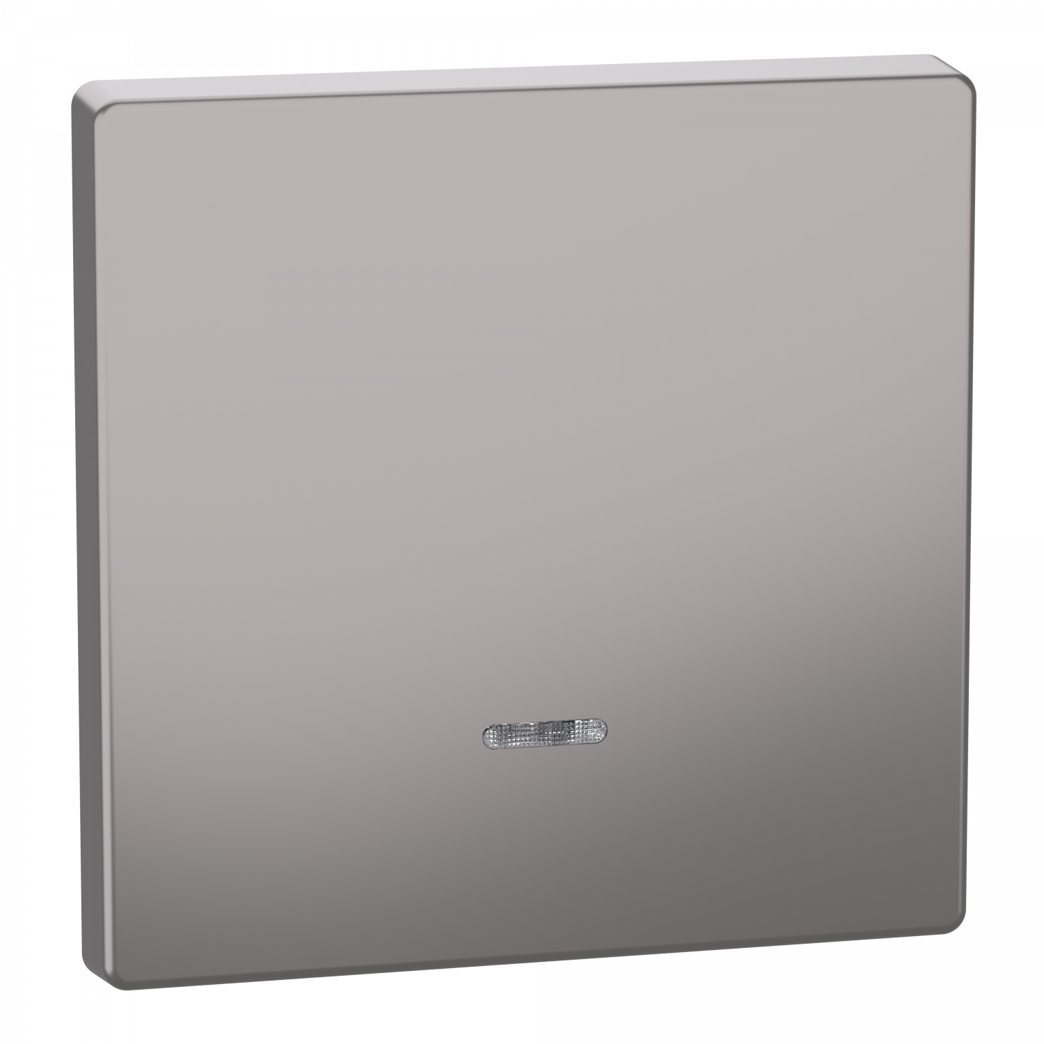 D-Life - enjoliveur pour commande simple avec voyant - métal nickel