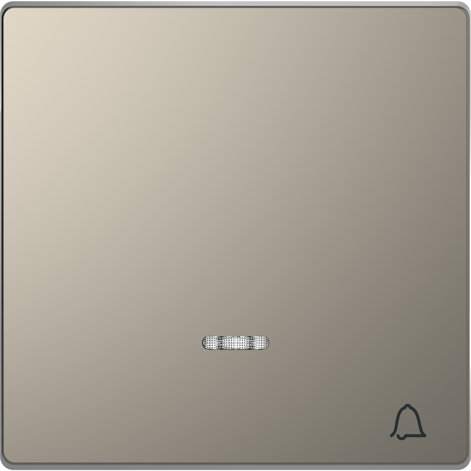 D-Life - enjoliveur pour commande simple voyant et picto carillon - métal nickel