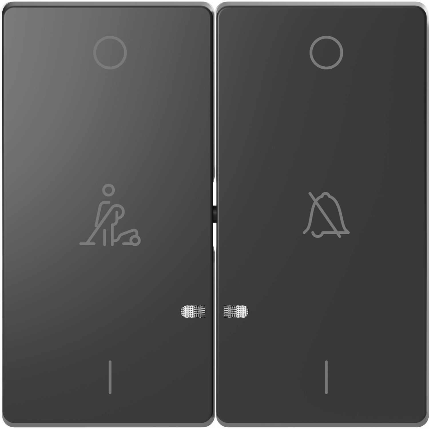 D-Life - enjoliveur pour commande double voyant et picto hotel - anthracite