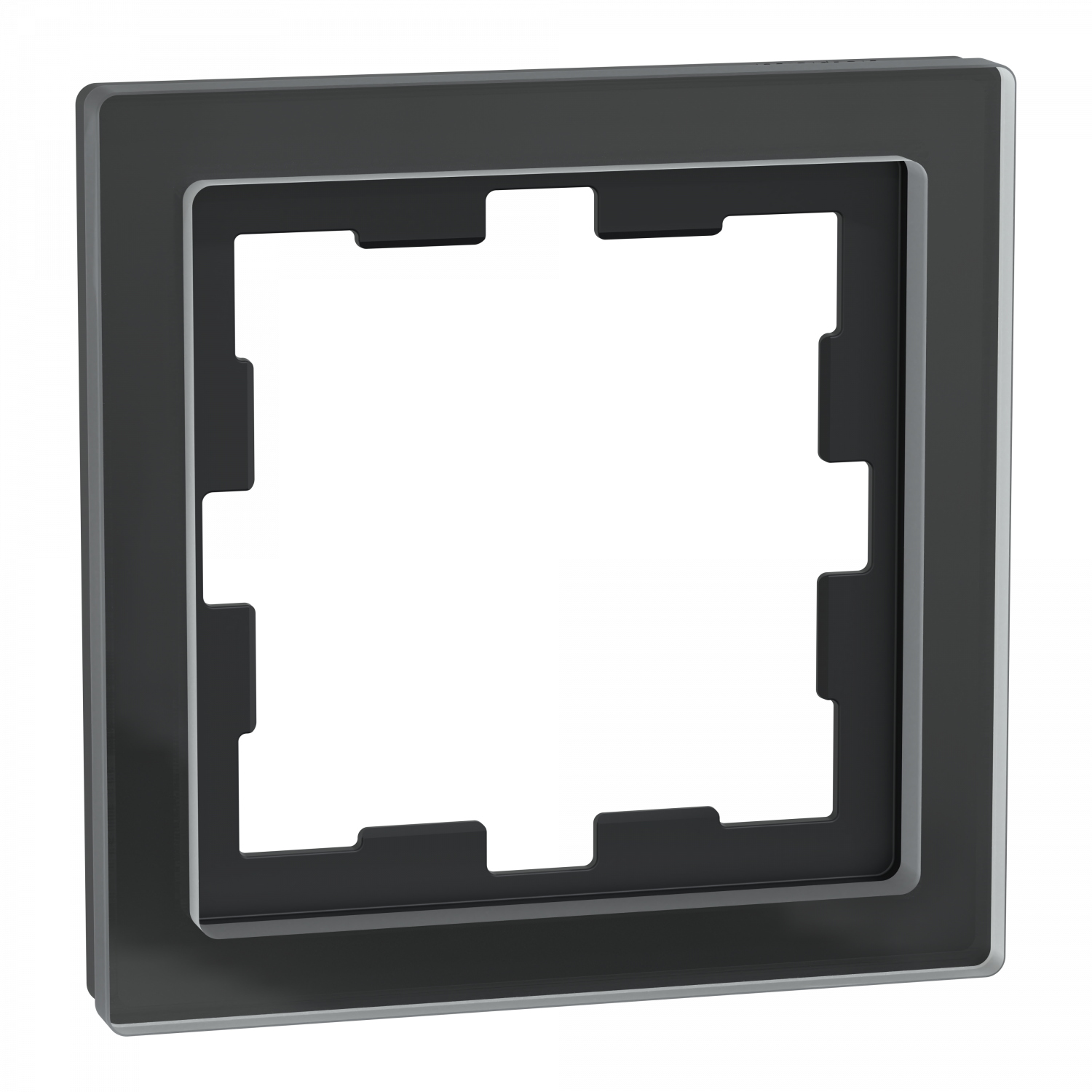 D-Life - cadre de finition - verre - noir - 1 poste