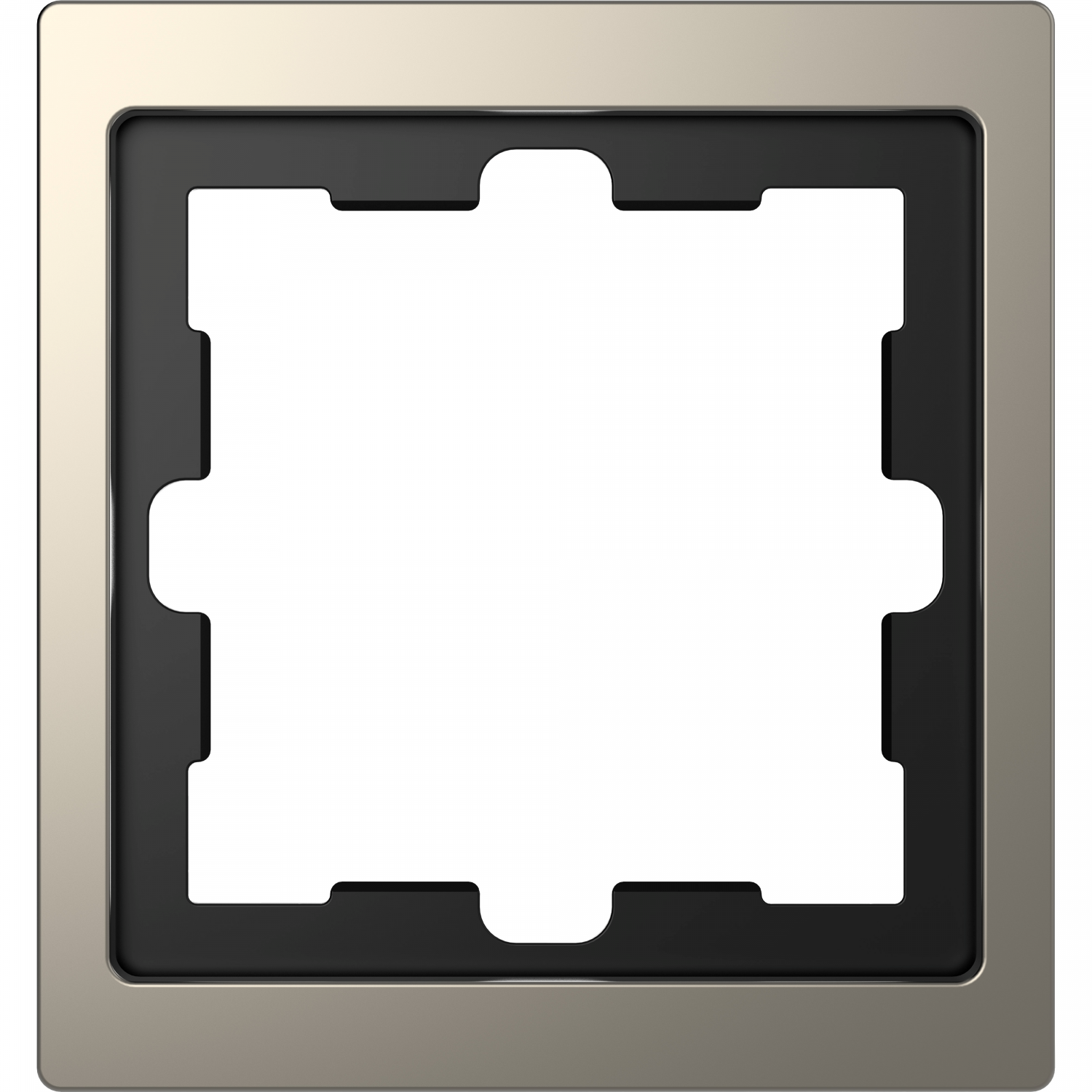 D-Life - cadre de finition - métal - nickel - 1 poste