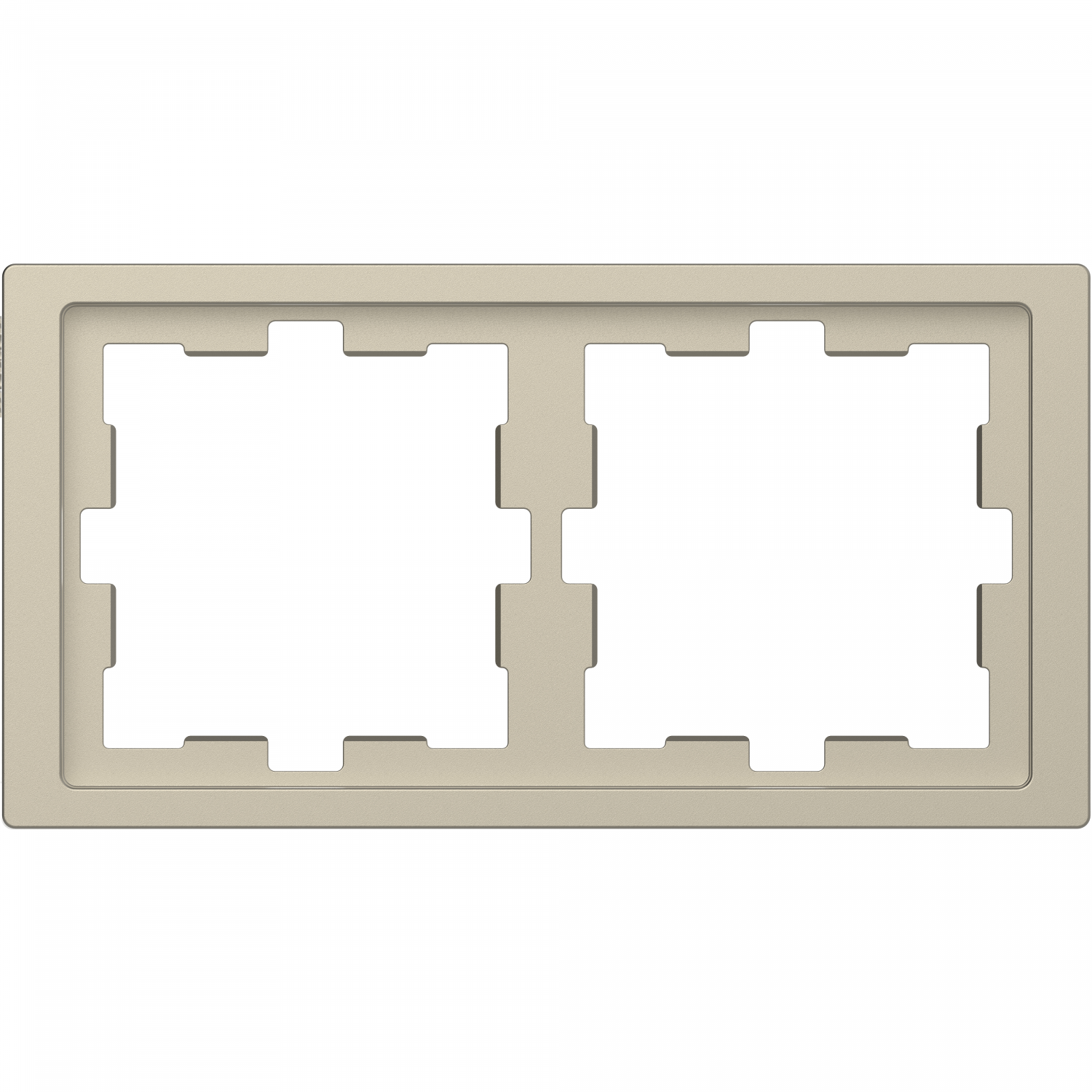 D-Life - cadre de finition - blanc sable - 2 postes