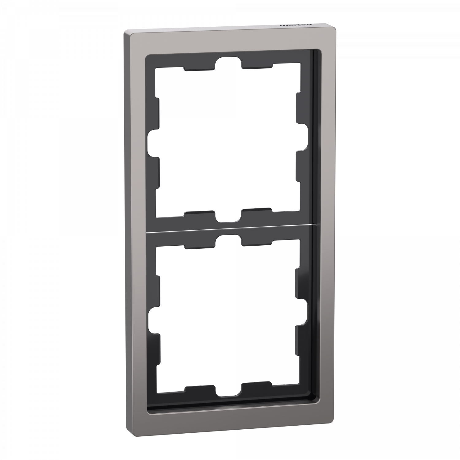 D-Life - cadre de finition - métal - nickel - 2 postes