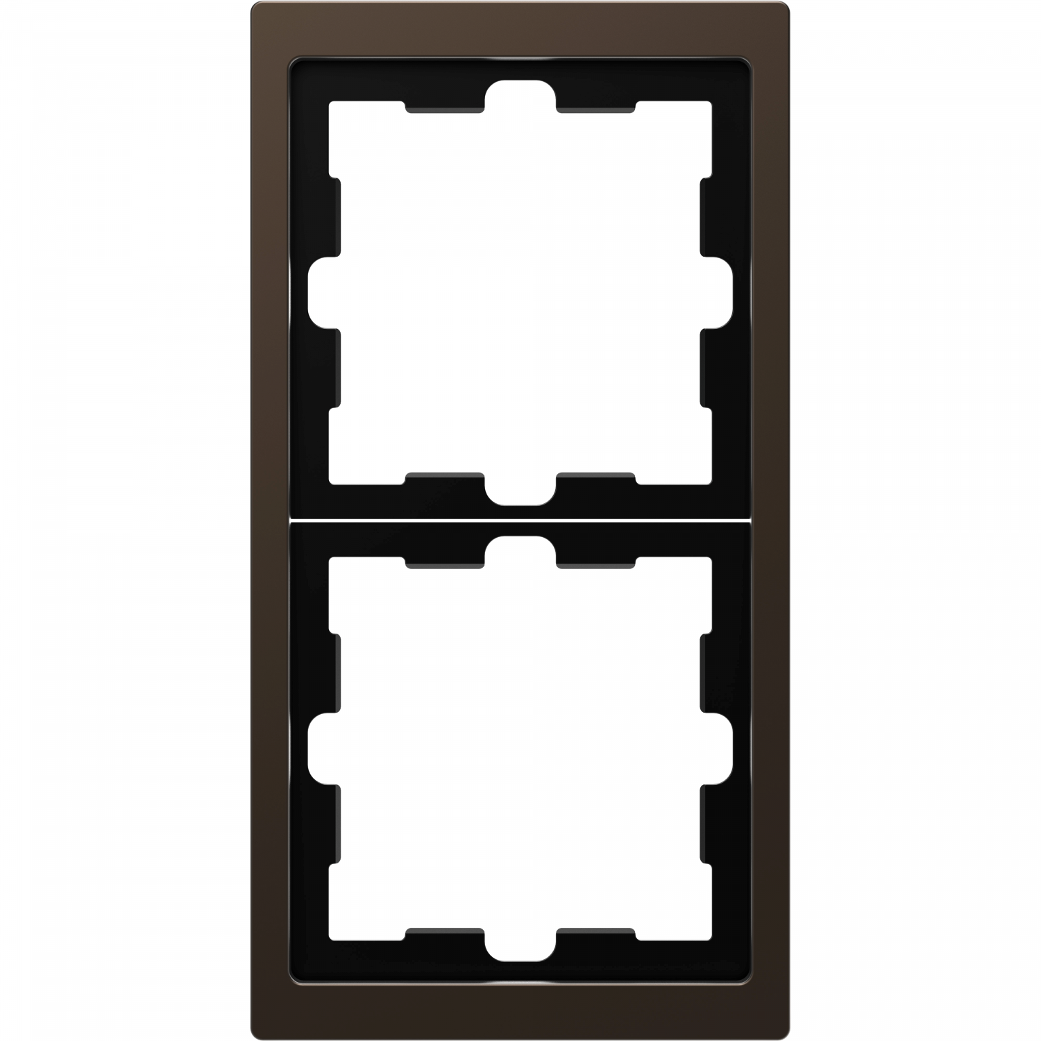 D-Life - cadre de finition - métal - mocca - 2 postes