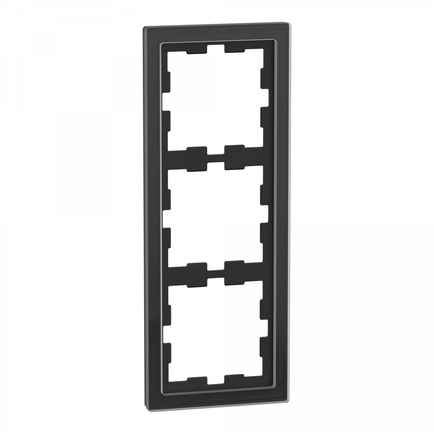 D-Life - cadre de finition - verre - noir - 3 postes