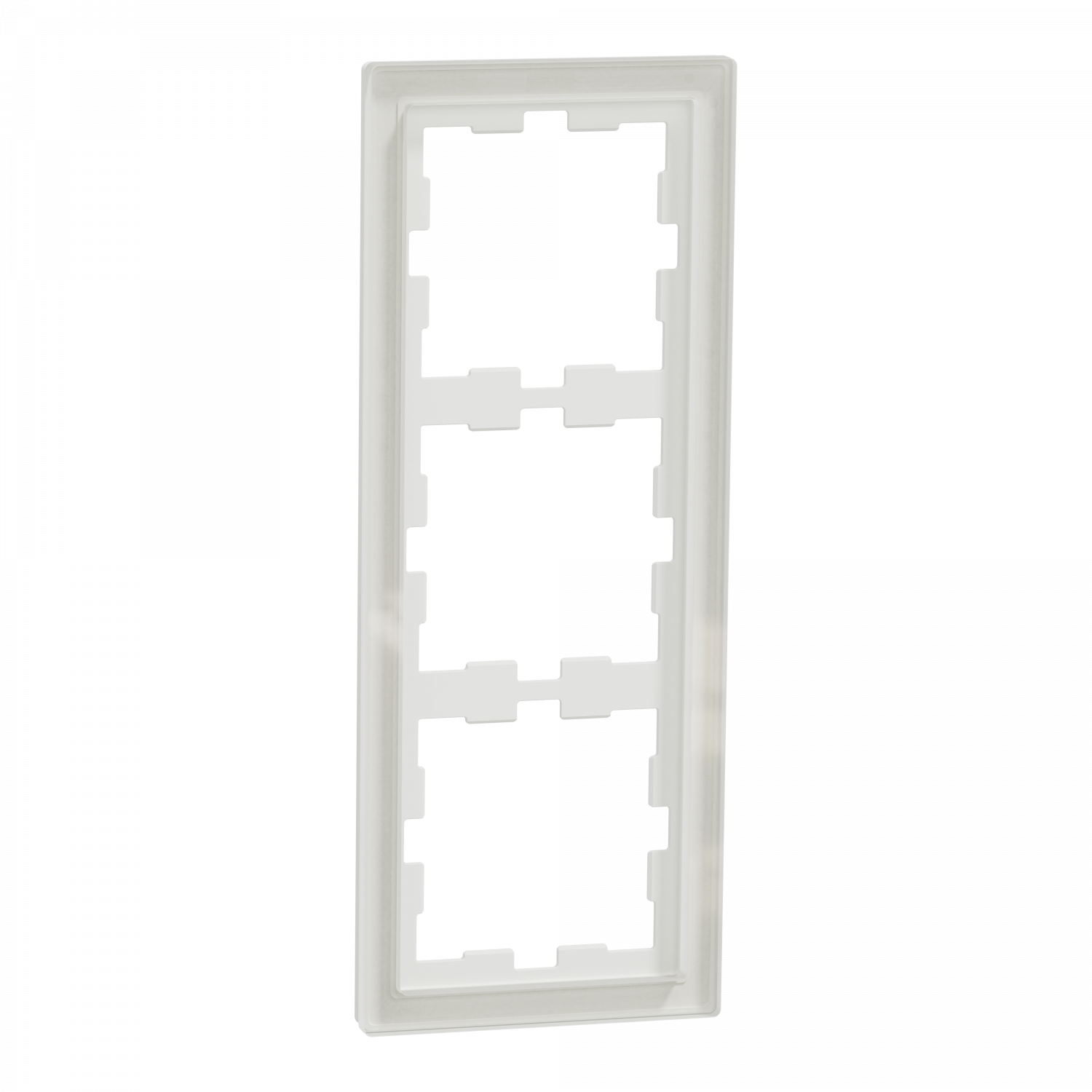 D-Life - cadre de finition - verre - blanc - 3 postes