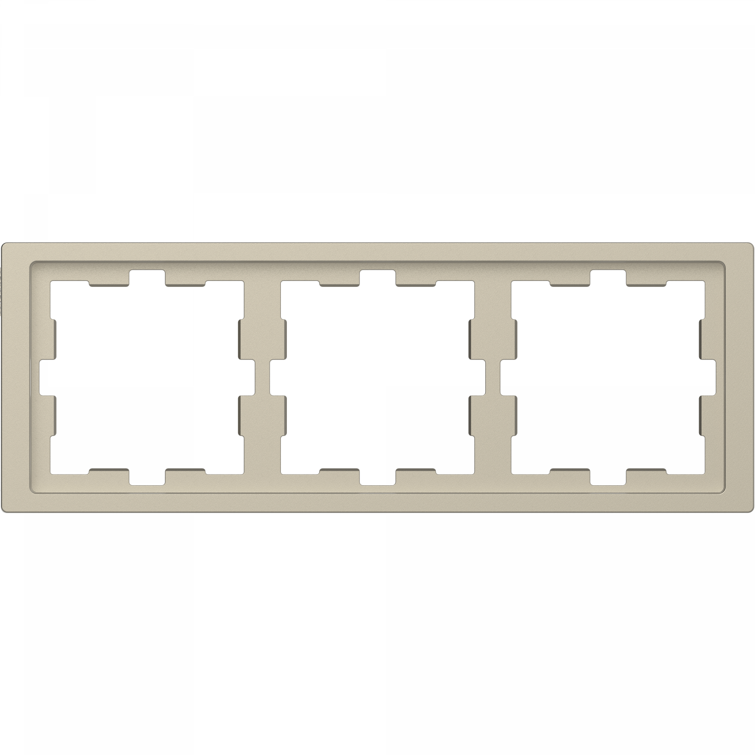 D-Life - cadre de finition - blanc sable - 3 postes