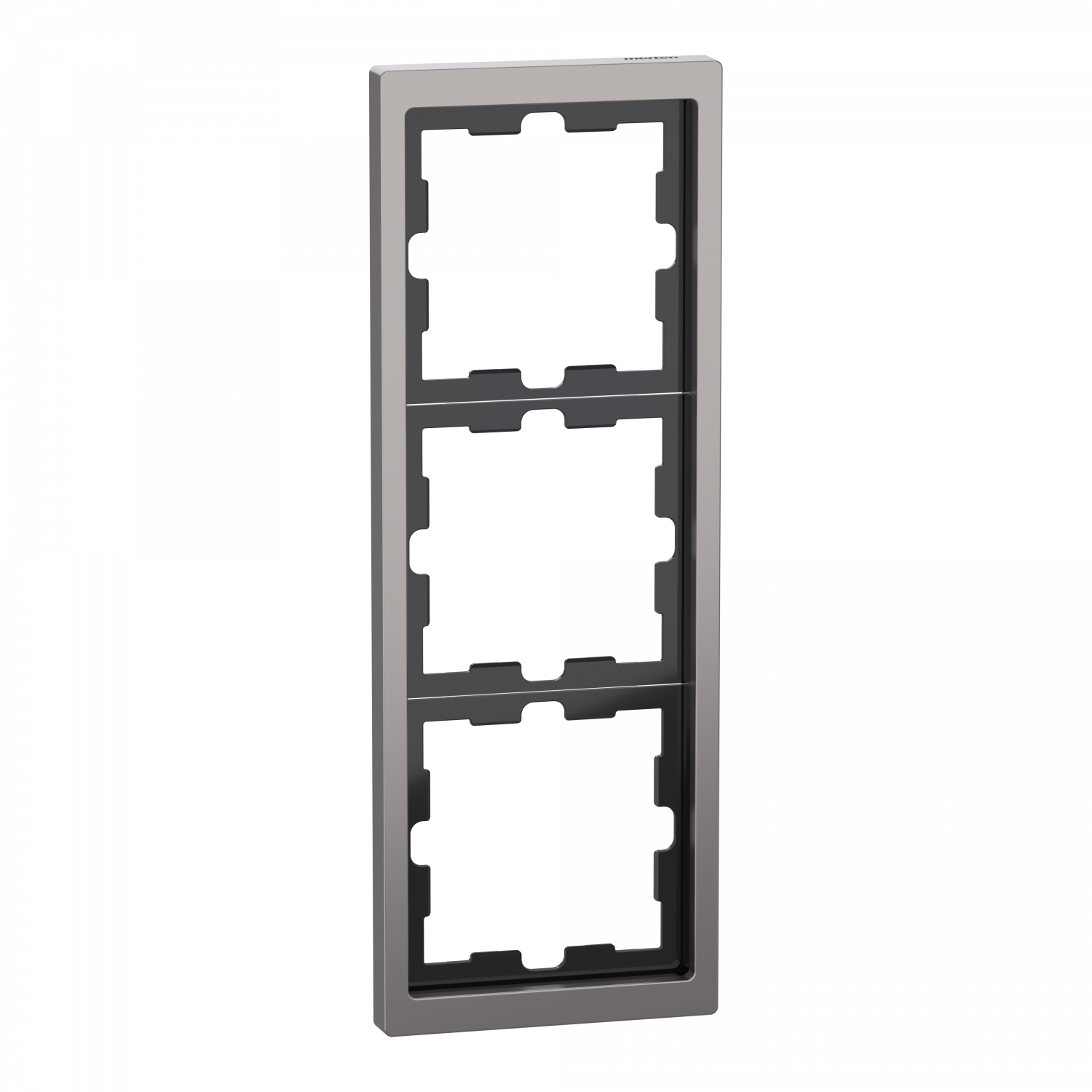 D-Life - cadre de finition - métal - nickel - 3 postes
