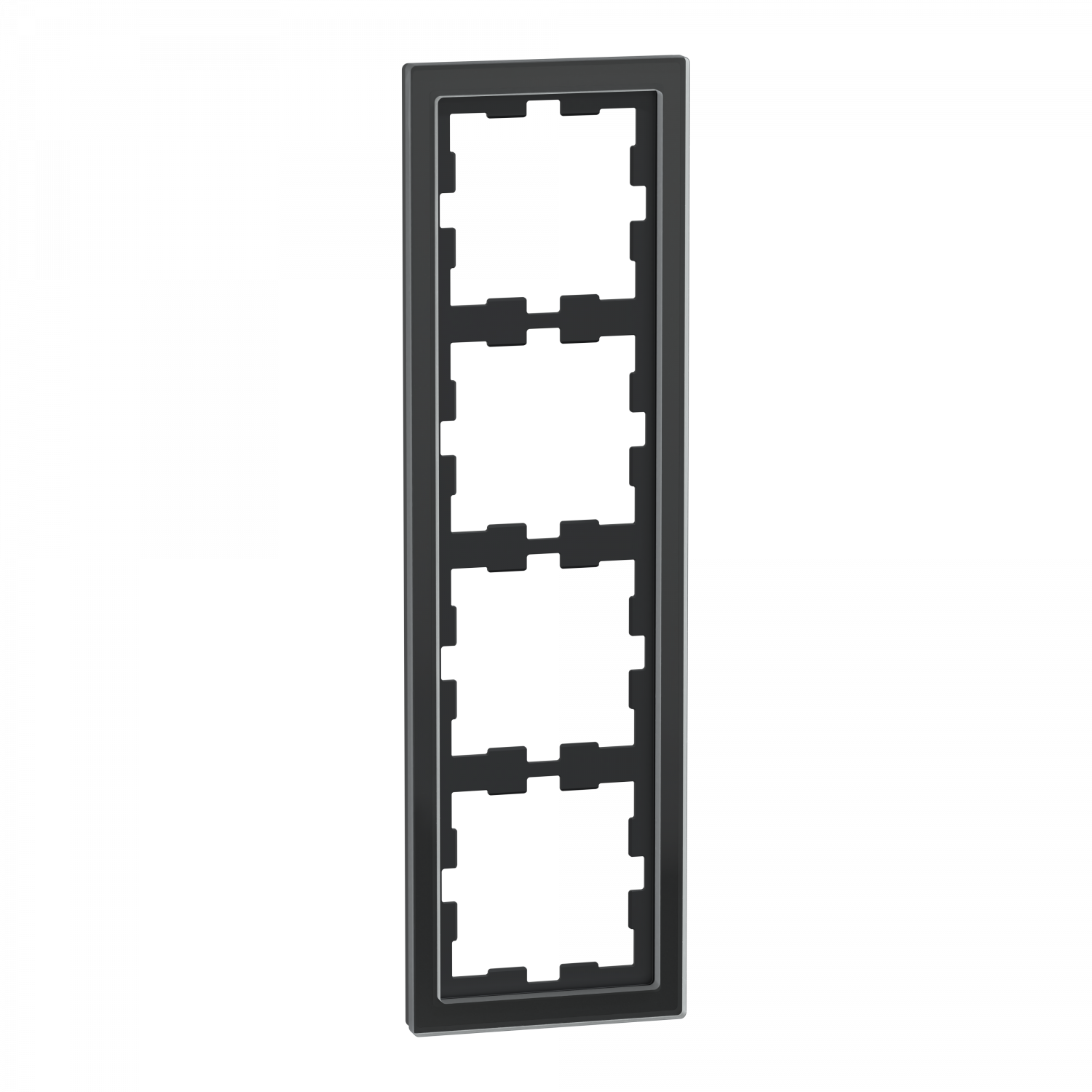 D-Life - cadre de finition - verre - noir - 4 postes