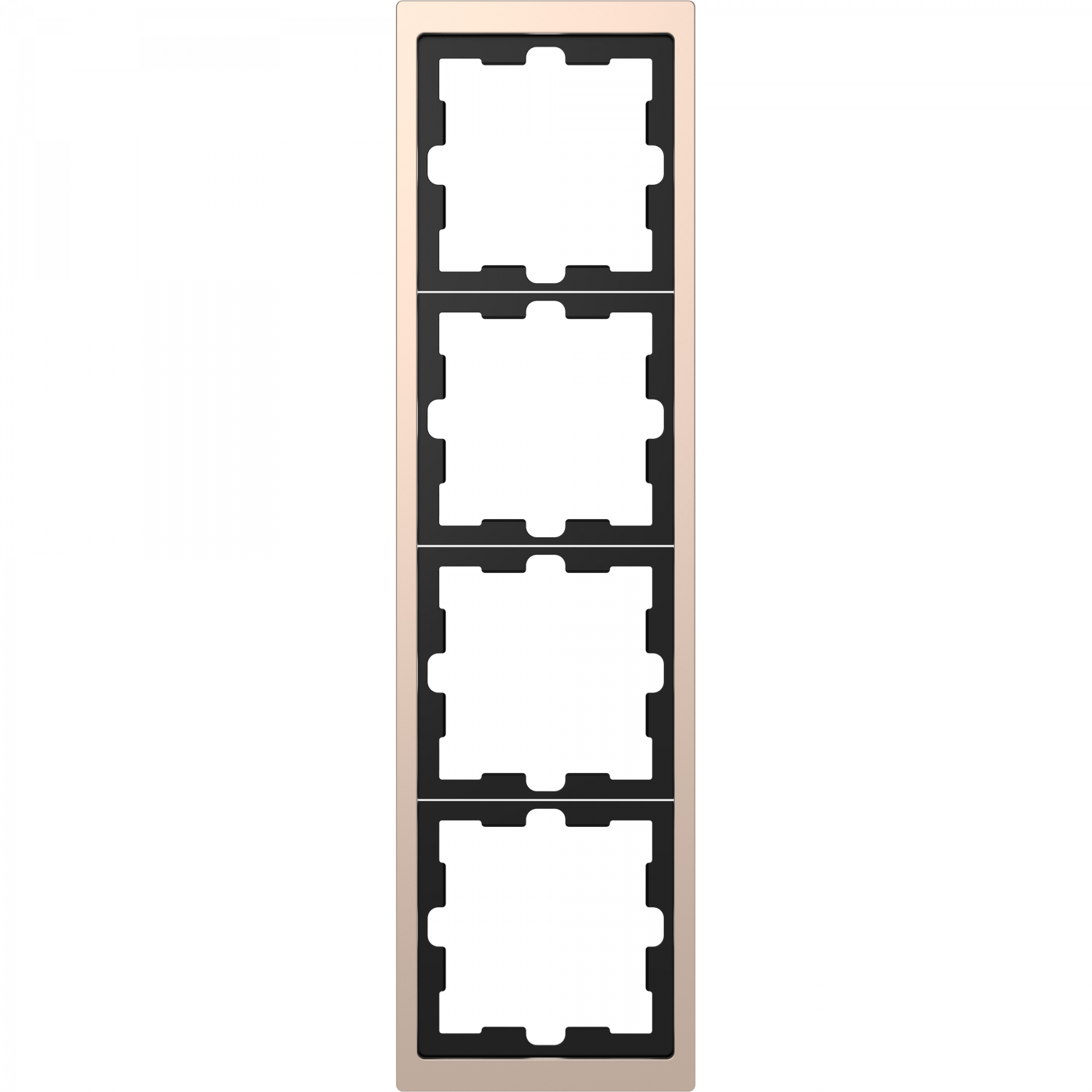 D-Life - cadre de finition - métal - champagne - 4 postes
