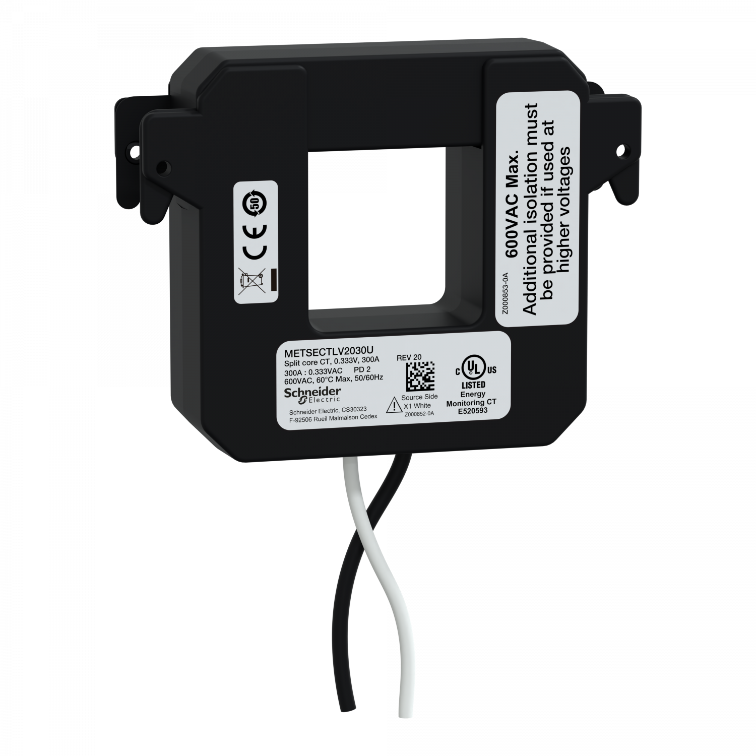 PowerLogic - TI ouvrant - T2 - 300A - sortie 0,333V - incompatible entrée 5A