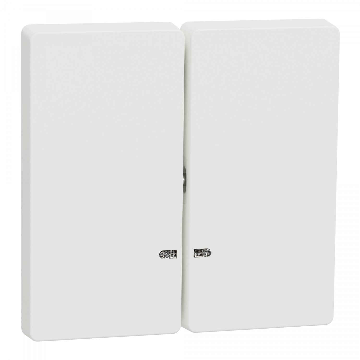 D-Life - enjoliveur pour commande double avec voyant - blanc nordic mat