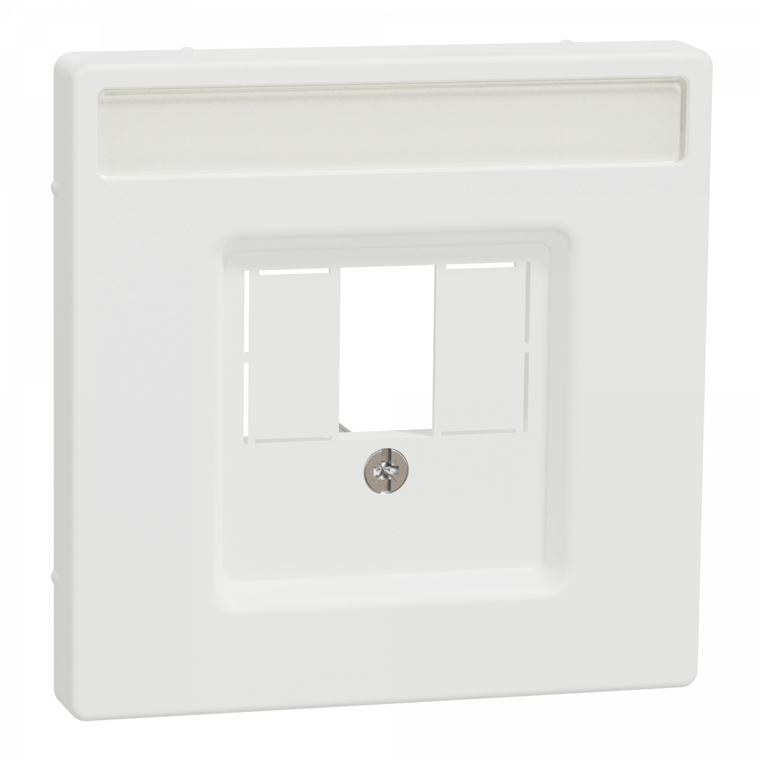 D-Life - enjoliveur pr prise conn multimédia - porte-étiquet - blanc nordic mat