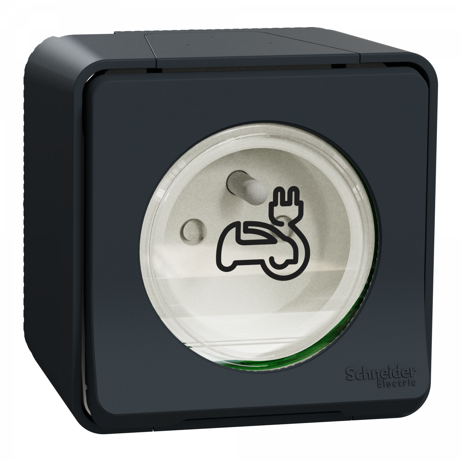 Mureva Styl - Prise courant 2P+T renforcée pour VE - IP55 IK08 - saillie - gris