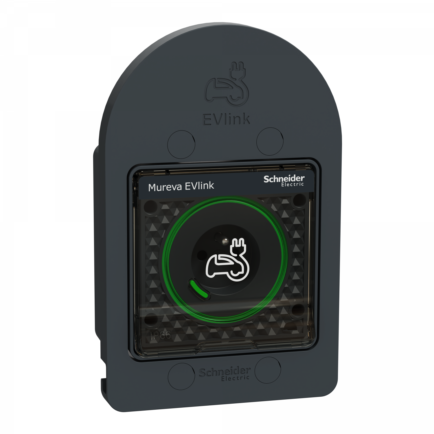 Mureva EVlink - Prise courant 2P+T renforcée pour VE - IP66 IK08 - gris