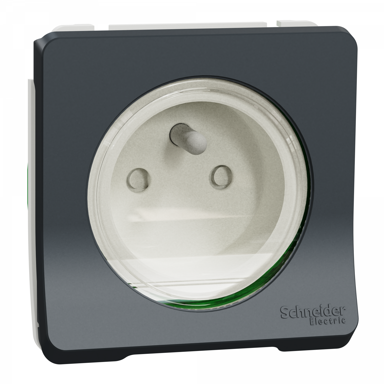 Mureva Styl - Prise de courant 2P+T - composable -IP55-IK08 - connex auto - gris