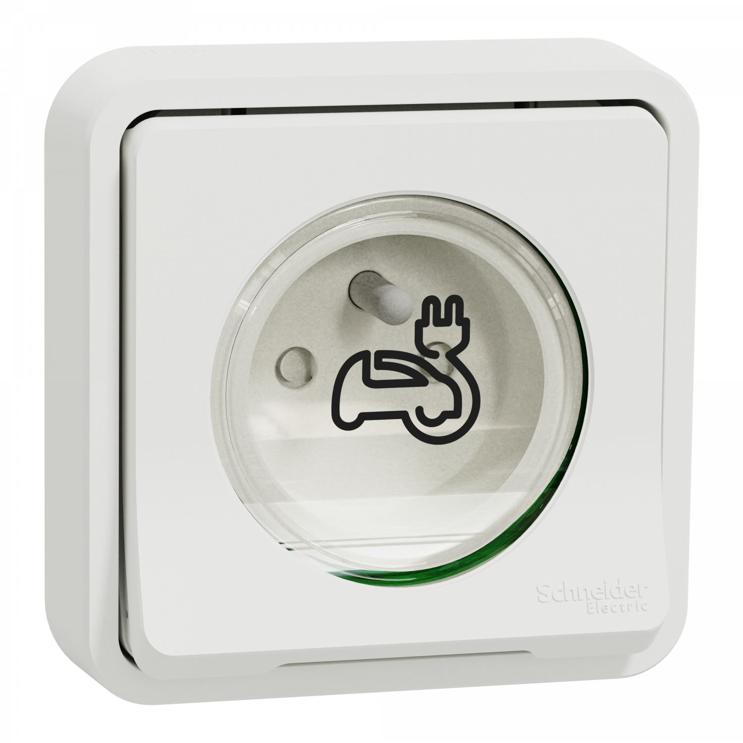 Mureva Styl - Prise courant 2P+T renforcée pour VE - IP55 IK08 -encastre - blanc