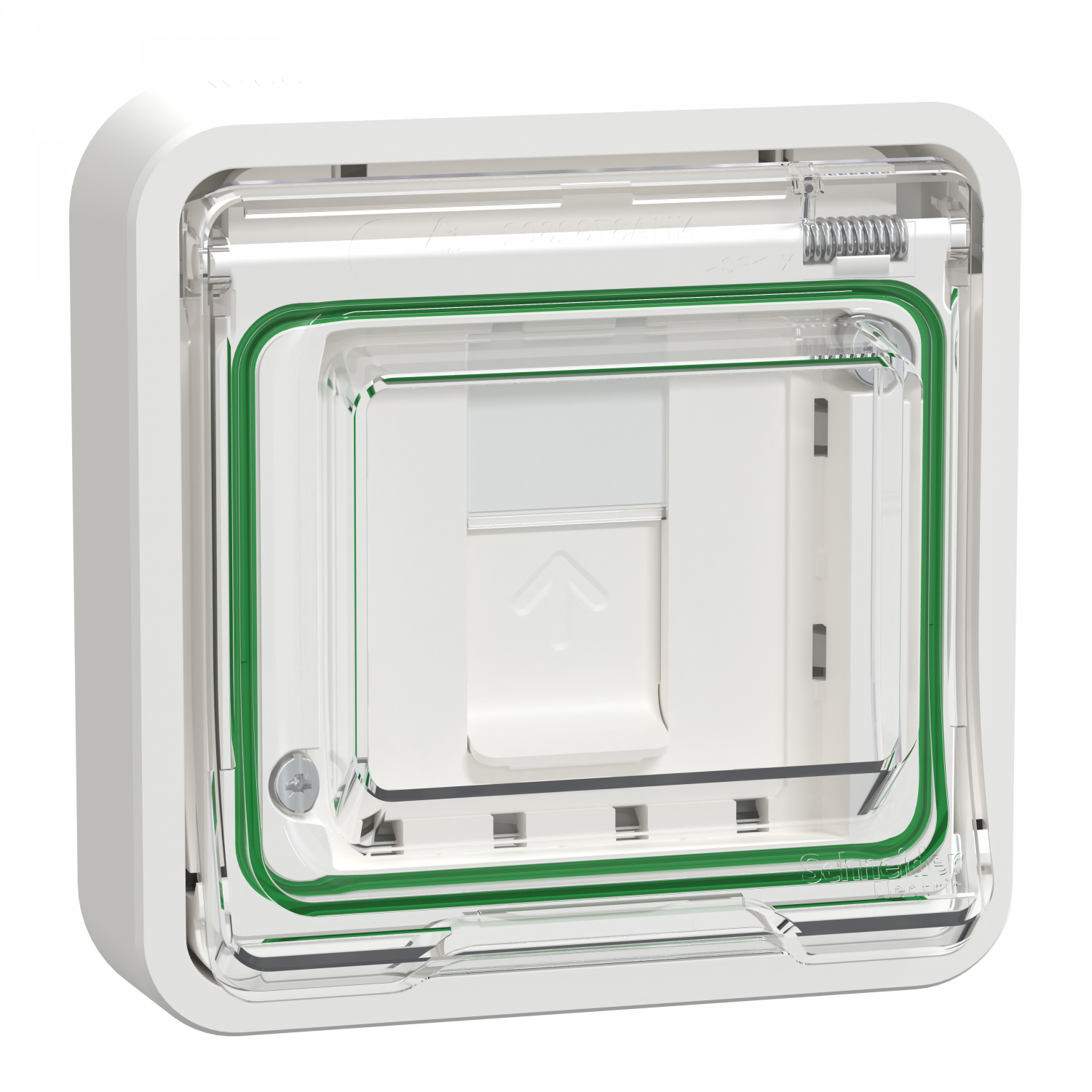 Mureva Styl - Prise RJ45 cat 6A blindé STP FTP - composable - IP55 IK07 - blanc