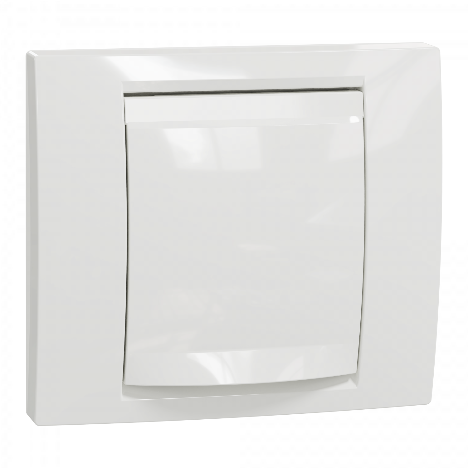 Unica - plaque de finition IP44 - Blanc - 1 poste