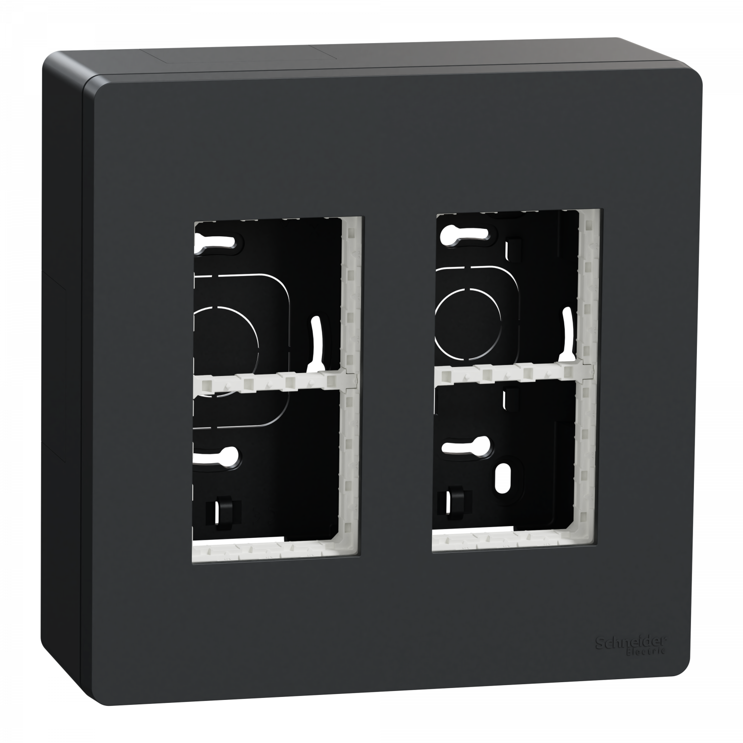 Unica - boîte de concentration saillie complète - 2 col de 4 mod - Anthracite