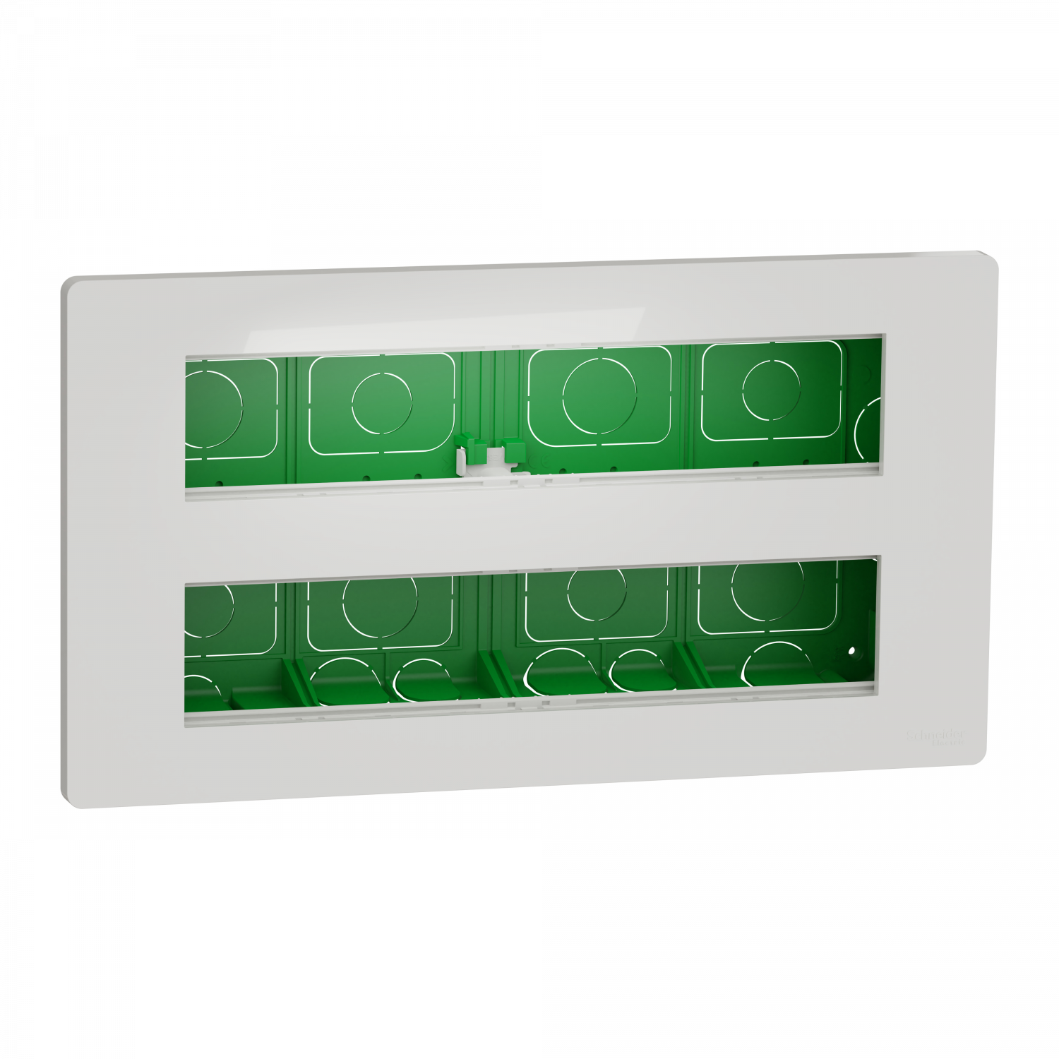 Unica - boîte de concentration encastrée complète - 2 rang de 10 mod - blc anti