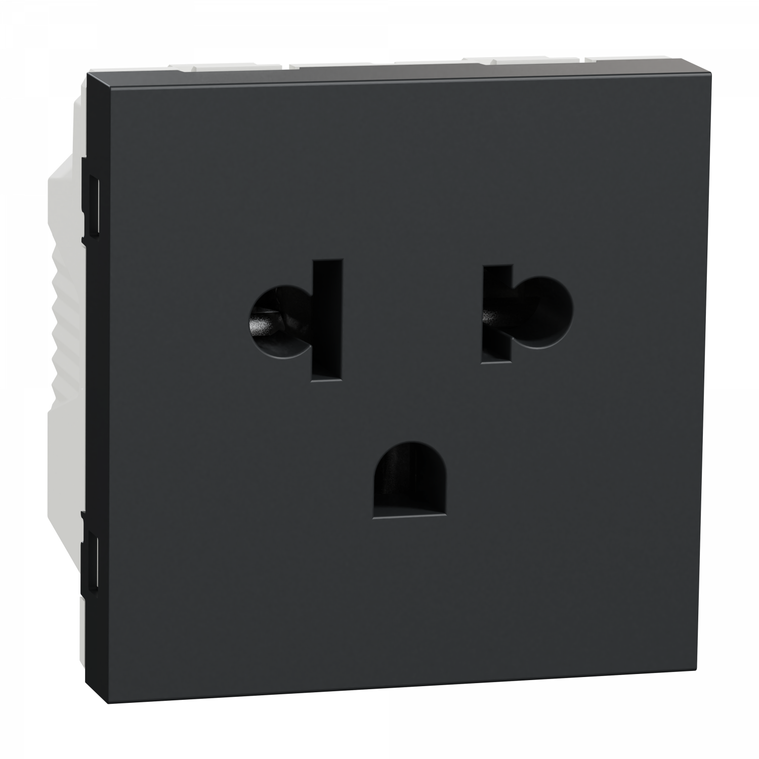 Unica - prise euroamericaine - 2P+T - 2 mod - Anthracite - méca seul