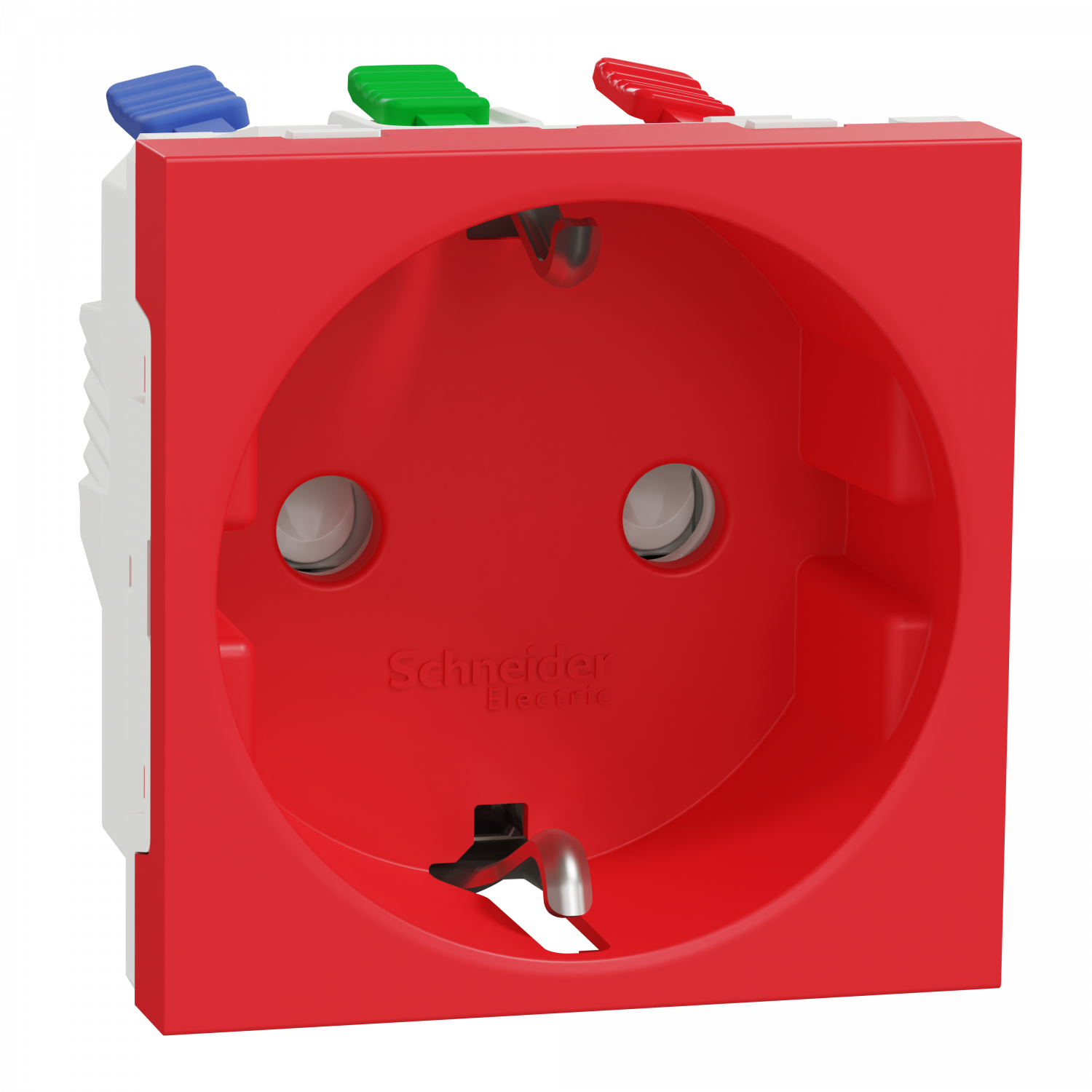 Unica - prise 2P+T - DE - connexion rapide - Rouge - méca seul