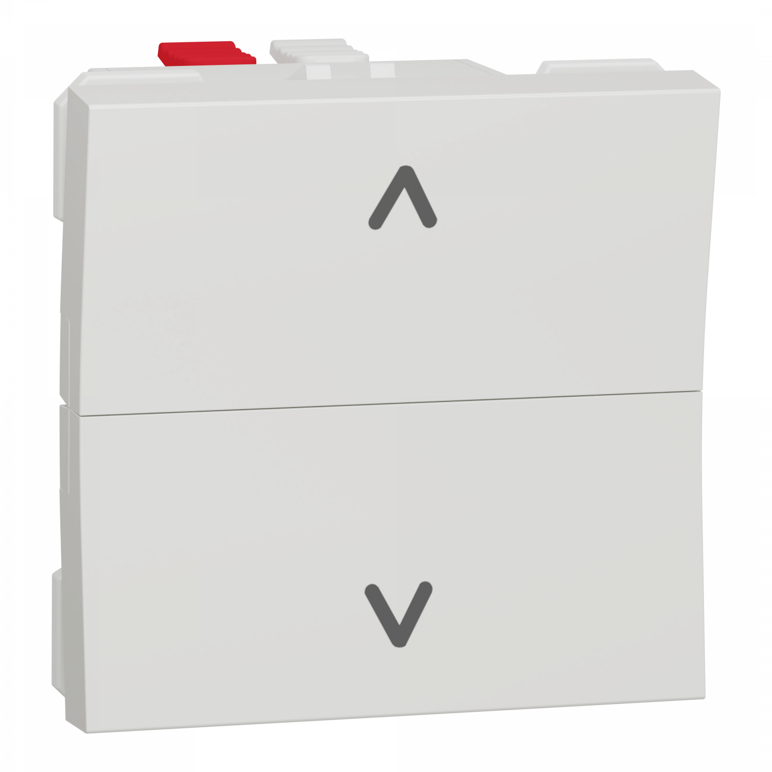 Unica - cde volet-roulant - double poussoir - 2 mod - Blanc - méca seul