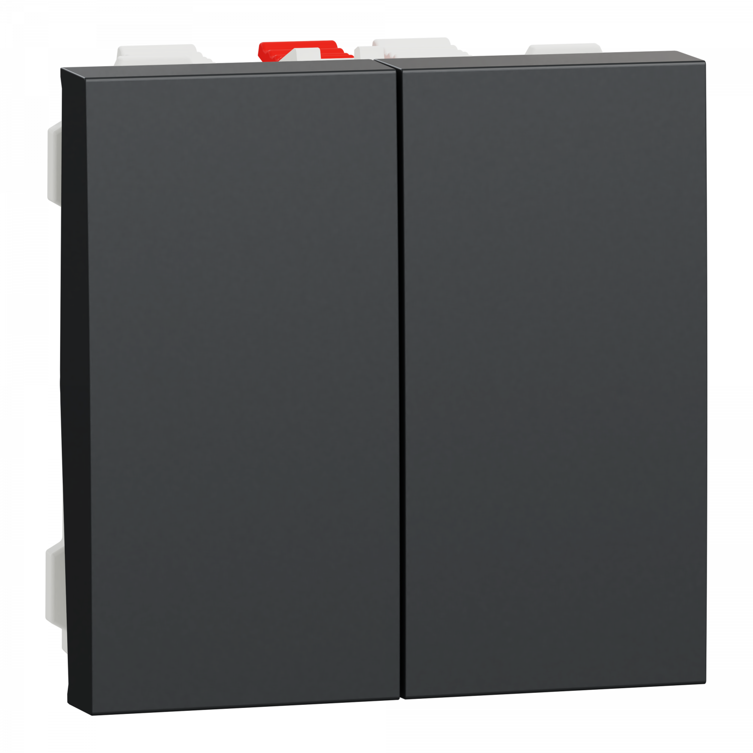 Unica - double va-et-vient - 10A - connexion rapide - 2 mod - Anthra - méca seul