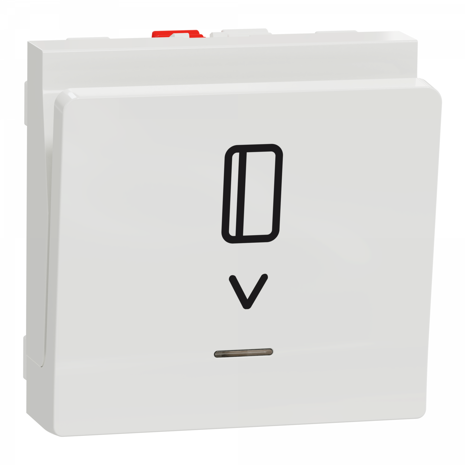 Unica - commande à carte NO/NF - 10A - 2 modules - Blanc - mécanisme seul