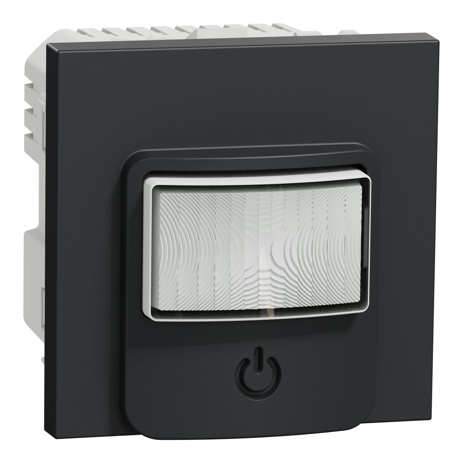 Unica - détecteur de mouvements + poussoir - 230V - 10A - Anthracite - méca seul