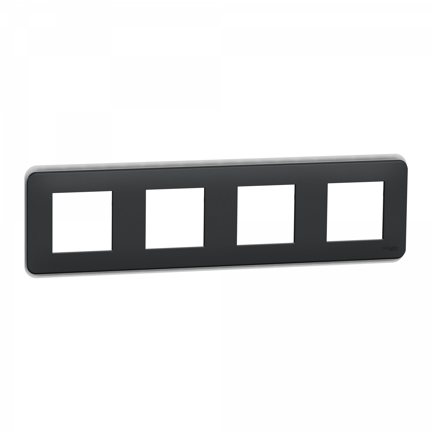 Unica Pro - plaque de finition - Anthracite - 4 postes