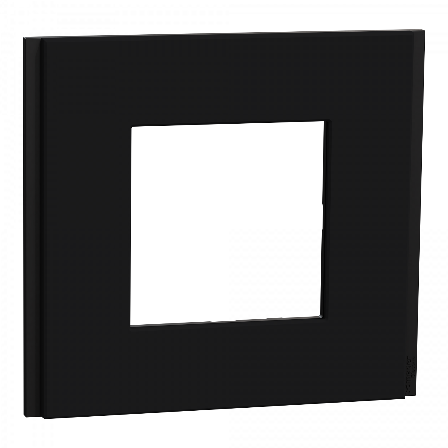 Unica Déco Signature - Plaque de finition - Gomme noire - 1P